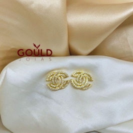 BRINCO CHANEL MEDIO CRAVEJADO