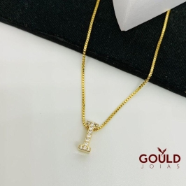 COLAR LETRA I PEQUENA CRAVEJADO