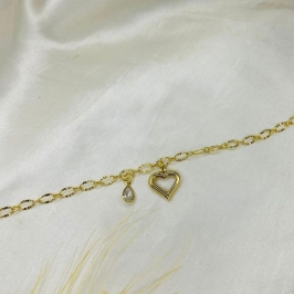 PULSEIRA CORAÇÃO VAZADO/PONTO DE LUZ