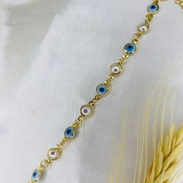 PULSEIRA OLHO GREGO COM PE3ROLA