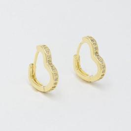 ARGOLA (G) CORAÇAO CRAVEJADO