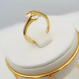 ANEL SOLITARIO 2 PONTO DE LUZ REGULAVEL