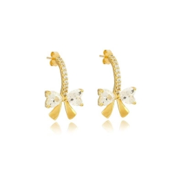 BRINCO LAÇO COM ZIRCONIA CORAÇAO