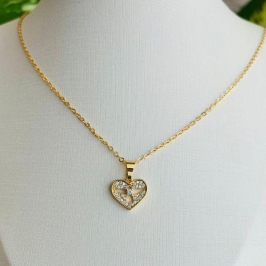 COLAR  CORAÇAO CRAVEJADO ESPIRITO SANTO