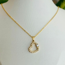 COLAR CORAÇAO VAZADO CRISTAL