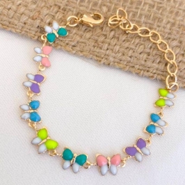 PULSEIRA BORBOLETA COLORIDA