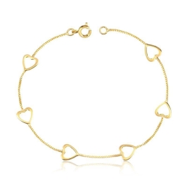 PULSEIRA CORAÇAO VAZADO CORRENTE VENEZIANA