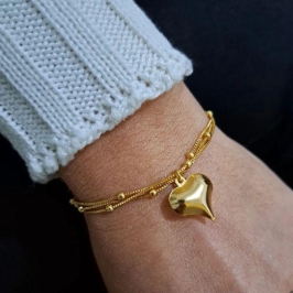 PULSEIRA CORRENTE BOLINHA CORAÇAO