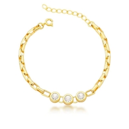 PULSEIRA ELO RETANGULAR LISO 3 PONTO