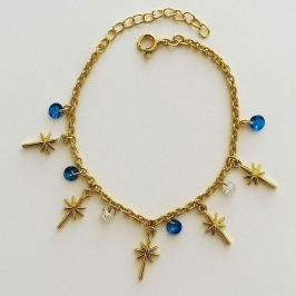 PULSEIRA ESTRELA CADENTE PONTO AZUL