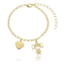 PULSEIRA MENINA CORAÇAO AMOR/LOVE