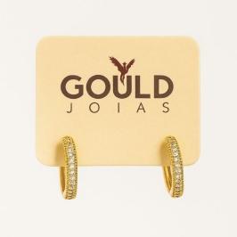 ARGOLA FINA CRAVEJADA MEDIA