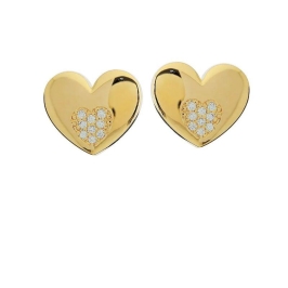 BRINCO CORAÇAO LISO C/ ZIRCONIA