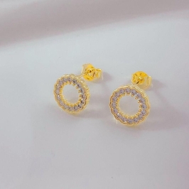 BRINCO REDONDO VAZADO CRAVEJADO