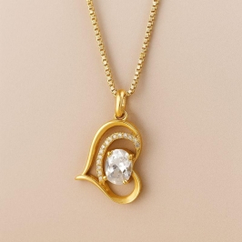 COLAR CORAÇAO C/ PONTO DE LUZ