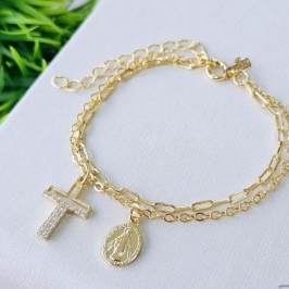 PULSEIRA DUPLA NOSSA SENHORA CRUZ