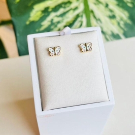 BRINCO BORBOLETA BRANCA INFANTIL