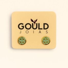 BRINCO PLAQUINHA C/ TREVO VERDE INFANTIL