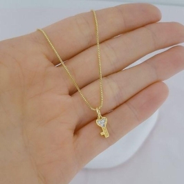 COLAR CHAVE C/ ZIRCONIA