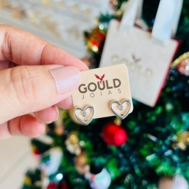 BRINCO CORAÇÃO PEDRINHA