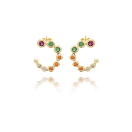 BRINCO LUA C/ ZIRCONIA COLORIDA