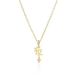 COLAR FE COM CRUZ EM ZIRCONIA