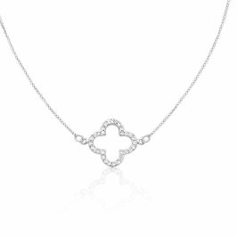 COLAR  TREVO VAZADO CRAVEJADO