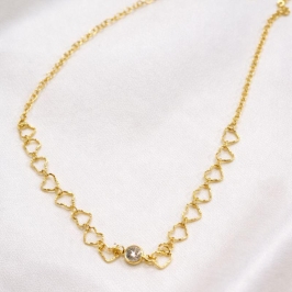 CORRENTE CORAÇAO C/ PONTO DE LUZ