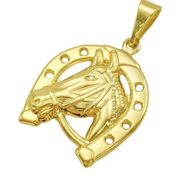 PINGENTE FERRADURA C/CAVALO