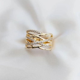 ANEL FIO TRANÇADOS CRAVEJADO