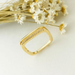 ANEL ONDULADO CRAVEJADO