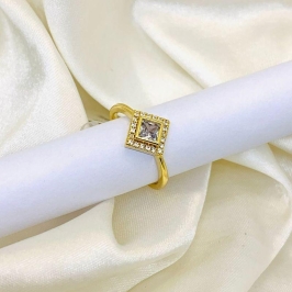 ANEL QUADRADO CRISTAL CRAVEJADO