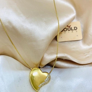 CORDÃO CORAÇÃO CRAVEJADO