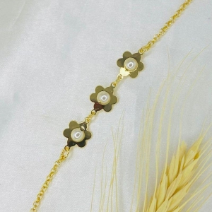 PULSEIRA FLOR C PEROLA NO MEIO