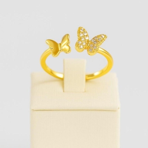 ANEL 2 BORBOLETA CRAVEJADO REGULAVEL