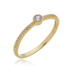 ANEL ZIRCONIAS CRISTAIS