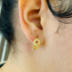 BRINCO ARGOLA ENTRELAÇADA