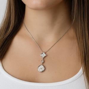 COLAR TREBO BRANCO DUPLO