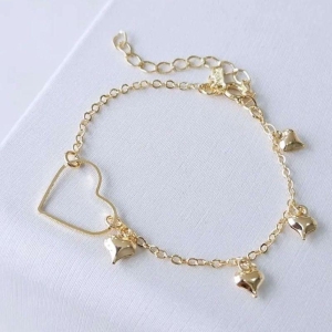 PULSEIRA CORAÇAO LISO E VAZADO