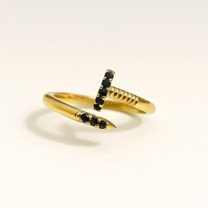 ANEL PREGO CRAVEJADO PRETO