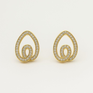 BRINCO GOTA TRANÇADA CRAVEJADA