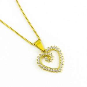 COLAR CORAÇAO CRAVEJADO