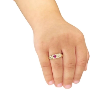 ANEL ABC ROSA ESCURO REGULAVEL