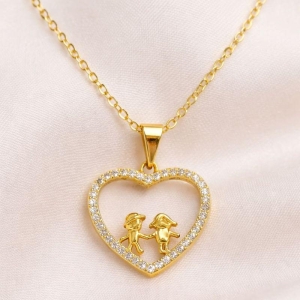 COLAR CORAÇAO CRAVEJADO CASAL