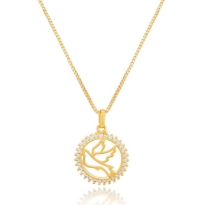 COLAR ESPIRITO SANTO REDONDO CRAVEJADO