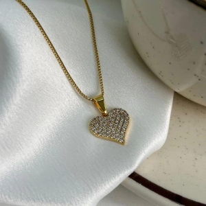 COLAR CORAÇAO CRAVEJADO