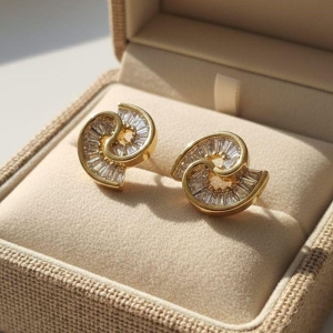 BRINCO CARACOL CRAVEJADO