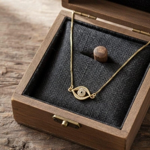 COLAR OLHO GREGO CRAVEJADO