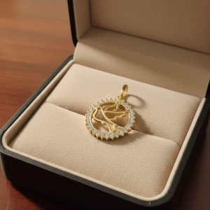 PINGENTE ESPIRITO SANTO REDONDO CRAVEJADO