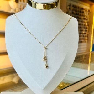 COLAR GRAVATINHA BOLA COM PONTO DE LUZ